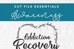 Addiction Recovery Heart - a sobriety svg for sober people Product Image 6