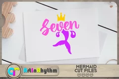 Seven SVG, Mermaid tail SVG, 7th Birthday Product Image 2