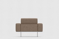 Isometric Arm Chair 3D isolated render Product Image 1