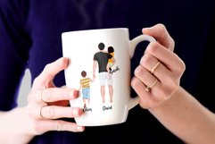Father and children, Father's day clipart,Father's day gift Product Image 6