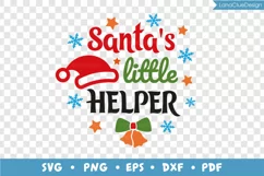 Santa's Little Helper, Christmas for Kids SVG PNG DXF EPS Product Image 3
