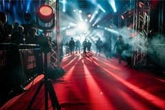 Glamorous red carpet event with spotlight and crowd Product Image 1