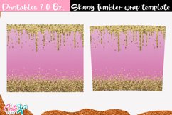 Pink and gold Valentines day 20 Oz. Skinny Tumbler Product Image 2