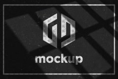 Chalk Logo Mockup With Realistic Window Sunlight Effect Product Image 1