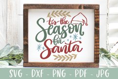 Tis The Season for Santa SVG, Christmas SVG, Hand Lettered Product Image 5