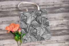 B&amp;W floral seamless pattern 2, digital paper Product Image 5