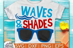 Waves And Shades SVG DXF PNG EPS Cutting Files Product Image 1