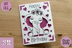 Birthday card insert design| Paper cutting |Cricut Card svg Product Image 4