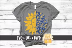 Sunflower Down Syndrome Awareness Mandala - SVG PNG DXF File Product Image 1