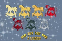 3D Christmas Horse svg Papercut Merry Christmas 3d Winter Product Image 2