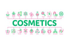 Organic Cosmetics Minimal Infographic Banner Vector Product Image 1