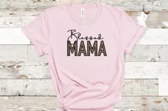 Leopard Blessed mama sublimation tshirt design Product Image 2