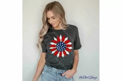 Patriotic Sunflower SVG, 4th of July Svg Product Image 1