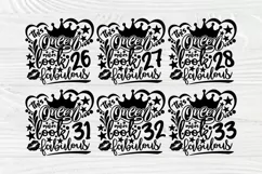 Birthday Queen SVG, 16th to 35th Birthday Girl Svg, Shirts Product Image 5
