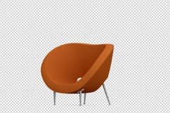 Isometric Arm Chair 3D isolated render Product Image 1