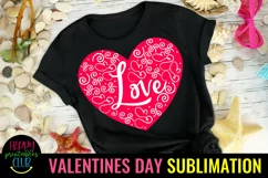Love Heart Valentine Sublimation I Romantic Sublimation Product Image 1