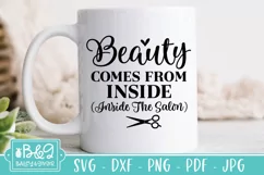 Hair Salon SVG - Beauty Comes From Inside - Hairdresser SVG Product Image 3
