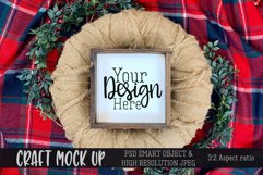 Square sign Christmas MOCKUP| PSD & JPEG Product Image 1