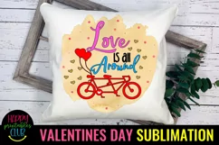 Love All Around Valentine Sublimation I Romantic Sublimation Product Image 3