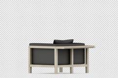 Isometric Arm Chair 3D isolated render Product Image 1