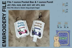 ITH Golf Cart Hand Sanitizer Holder - Key Fob or Bag Tag Product Image 1