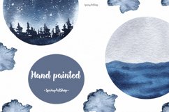 Love Indigo watercolor clipart Nature watercolor clipart Product Image 2
