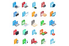 Format icons set, isometric style Product Image 1