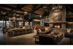 wooden lodge interior Product Image 1
