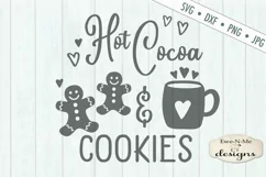 Hot Cocoa & Cookies - Christmas Plate - SVG DXF Files Product Image 2