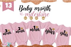 Baby month milestone bundle SVG for craftters Product Image 1
