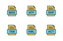 Set Of File Formats Icons Product Image 1