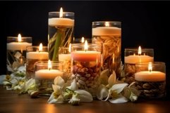 Serene Spa relax table room. Generate Ai Product Image 1