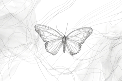 Butterfly Line Art Background Wallpaper Product Image 1