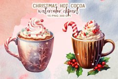 Christmas Hot Cocoa Watercolor Clipart Product Image 8