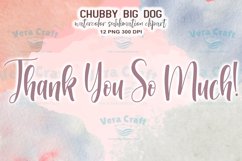 Chubby Big Dog Watercolor Clipart Product Image 8