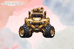 Colorful Cyberpunk Monster Truck Sublimation Clipart Product Image 8