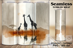 Giraffe Tumbler Sublimation, 20 oz Tumbler Wrap Product Image 1