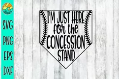 I'm Here For The Concession Stand SVG Baseball Softball SVG Product Image 2