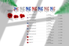 State abbreviation. USA sublimation. North Carolina Product Image 5