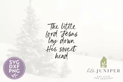 Away in a Manger SVG Files, Farmhouse Christmas SVG Product Image 2