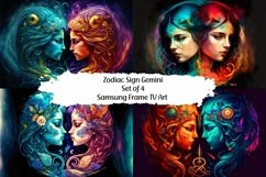 Samsung Frame Tv Art, Zodiac Sign Gemini Set of 4 Product Image 1