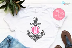 Mandala Anchor Svg, Zentangle Anchor Svg, Mandala Svg Product Image 2