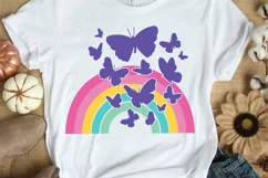Rainbow SVG PNG EPS DXF Files Butterfly SVG Cut File Product Image 6