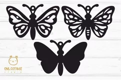 Butterflies Earrings SVG, Butterfly Earrings svg template Product Image 2