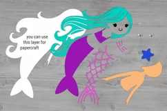 Mermaid svg Mermaid birthday svg Mermaid sublimation design Product Image 2