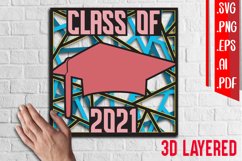 Class of 2021 papercut Layered 3D Product Image 1