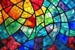 Colorful Stained Glass Texture Background Wallpaper Product Image 1