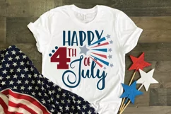 Happy 4th of July SVG Cut File - Patriotic SVG DXF EPS PNG Product Image 2