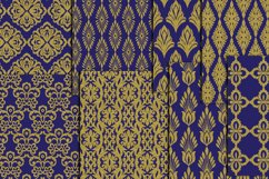 Blue Damasks paper, GOLD DIGITAL PAPER, Blue gold papers A4 Product Image 2