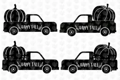 Happy Fall Pumpkin Truck - Thanksgiving SVG EPS DXF PNG Product Image 3